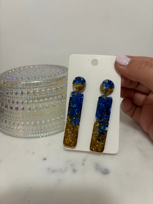 Blue and Gold Dangles